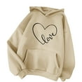 thumbnail image 4 of Blczomt Workout Sweatshirt Women Yellow Hoodies Crewneck Love Heart Pullover Funny Tshirts, 4 of 4