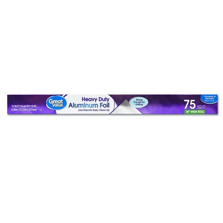 Heavy Duty Foil - Great Value Heavy Duty Aluminum Foil, 75 sq ft