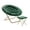 Emerald Fabric/Soft Gold Frame, variant on Flash Furniture 38" Oversize Portable Faux Fur Folding Saucer Moon Chair with Folding Ottoman for Dorm and Bedroom, Gray Faux Fur/Soft Gold Frame