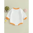 thumbnail image 4 of Bagilaanoe Newborn Baby Girl Thanksgiving Romper Sweatshirt Long Sleeve Bodysuits Letter Print Pullover 6M 12M 18M 24M Infant Casual Tee Tops, 4 of 8