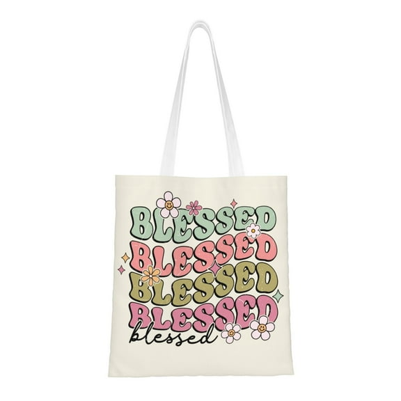 VIVACITE Christian Tote Bags for Women Vintage Canvas Tote Bag for Women Bible Tote Bags for Women Christian Gifts for Women Faith Bible Carrier Church Bags for Women with Christian Art 10