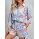 thumbnail image 5 of Traje de ocio para mujer Irfora Conjunto de pantalones cortos de camisa para mujer Camisa casual de manga larga con botones y pantalones cortos 2 piezas Irfora Traje de ocio para mujer, 5 of 5