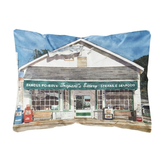 Carolines Treasures 8109PW1216 Trapanis Eatery Indoor & Outdoor Decorative Fabric Pillow - 12 x 16 in.