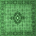 thumbnail image 1 of Ahgly Company Indoor Square Medallion Emerald Green Traditional Area Rugs, 6' Square, 1 of 4