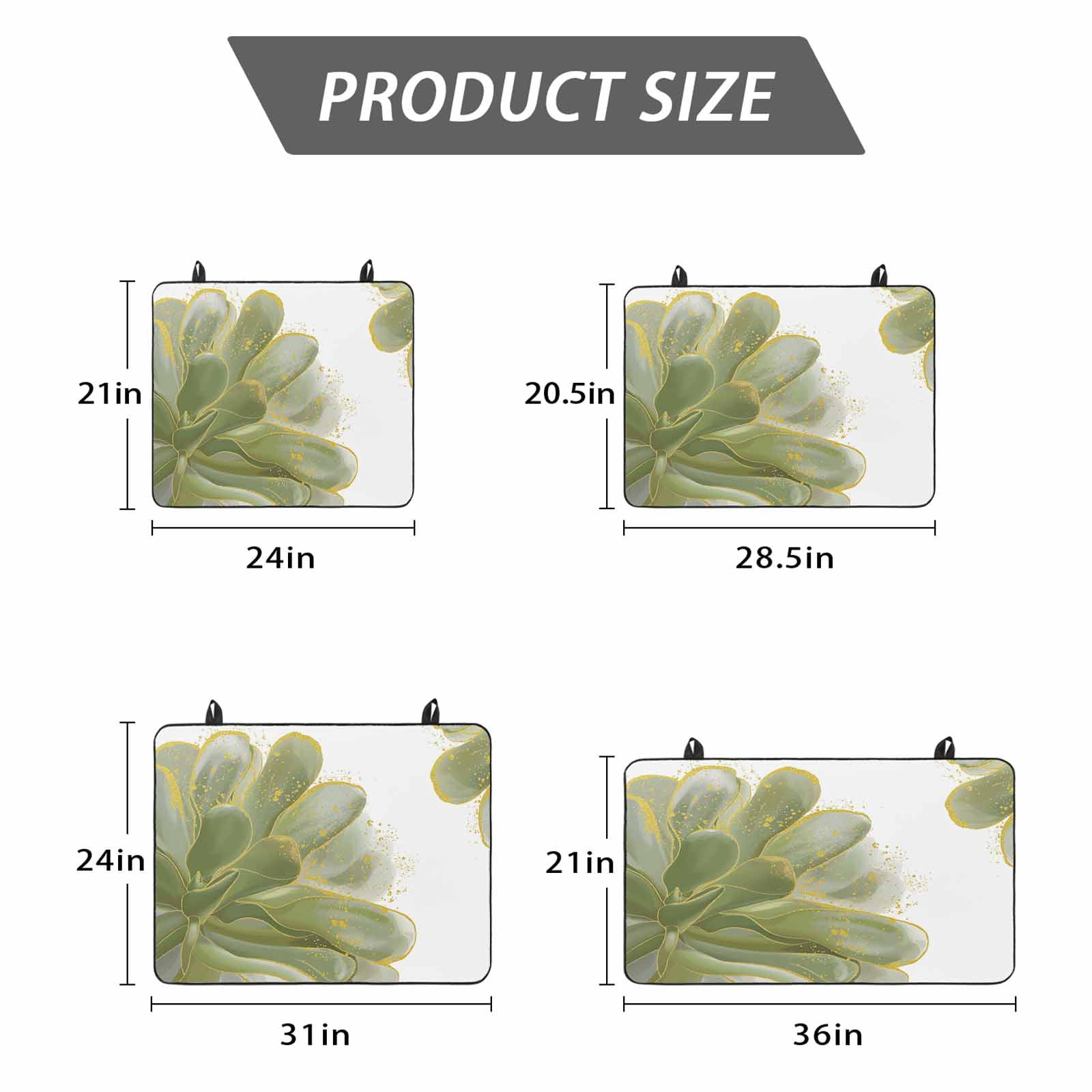 Sage Green Gold Stove Top Cover for Electric Stove, Heat-proof & Non Slip Glass Top Stove Cover Protector, Aesthetics Flower Boho Watercolor Art Kitchen Flat Cooktop Rubber Mat 31x24 Inches