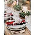 thumbnail image 6 of Cloth Napkins 1 Piece - 20x20 Inches, Red Black Grey Washable Reusable Table Napkins, Moire Modern Artwork Abstract Soft & Absortbent Dining Napkin for Party Wedding Hotel Restaurant, 6 of 8