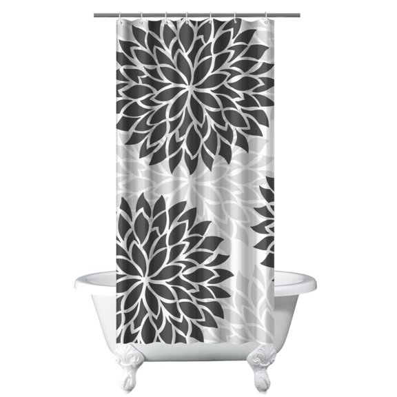 Rustic Boho Pattern Shower Curtain 36x72 Inches Quick-Dry Bathroom Curtain Polyester with Plastic Hooks for Tub