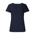 thumbnail image 2 of Jalioing Women's Slim T Shirt Short Sleeve Scoop Neck Trendy Tees Tops Summer Going Out Basic Shirts Outfits, 2 of 5