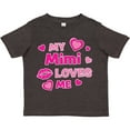 thumbnail image 3 of Inktastic Valentine's Day My Mimi Loves Me Hearts and Lips Boys or Girls Toddler T-Shirt, 3 of 5