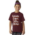 thumbnail image 3 of Fall Autumn Leaves and Jesus Please Girls Kids T Shirt Tees Teen Brisco Brands XS, 3 of 6