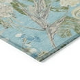 thumbnail image 4 of Addison Rugs Chantille Indoor/Outdoor Transitional Floral Teal Washable Round Rug, 8' x 8', 4 of 6