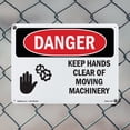 thumbnail image 4 of Keep Hands Clear Of Moving Machinery OSHA Danger Rigid Plastic Sign 10 Inch x 7 Inch - 5 Pack, 4 of 8