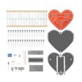 thumbnail image 1 of Proyecto de soldadura LED en forma de corazón para estudiantes principiantes. Kit electrónico de bricolaje con LED RGB. Regalo para tu pareja., 1 of 8