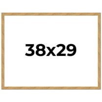 38x29 Frame Beige Real Wood Picture Frame Width 1.25 inches | Interior Frame Depth 0.5 inches |