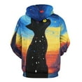 thumbnail image 3 of Black Cat Starry Night-1 Men's Women New Sweatshirt Hoodie Men's Plus Size Sweatshirt Hooded Sweatshirt 3d Printed Street Men's Cloth, 3 of 6