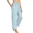 thumbnail image 2 of Uemuo Floral Daisy Pattern Women's Wide Leg Palazzo Lounge Pants with Pockets Light Weight Loose Comfy Casual Pajama Pants-XX-Large, 2 of 9