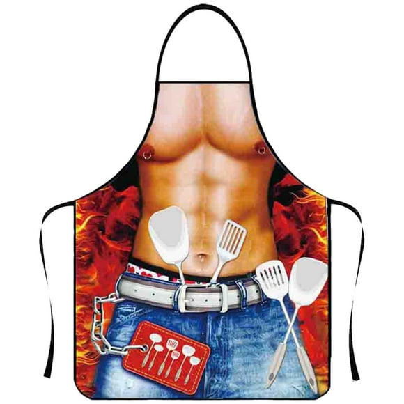 Riforla White Elephant for Adults Funny Apron Belly Christmas Stocking Stuffers for Dad Him Men Adults Apron Sleeve Blue