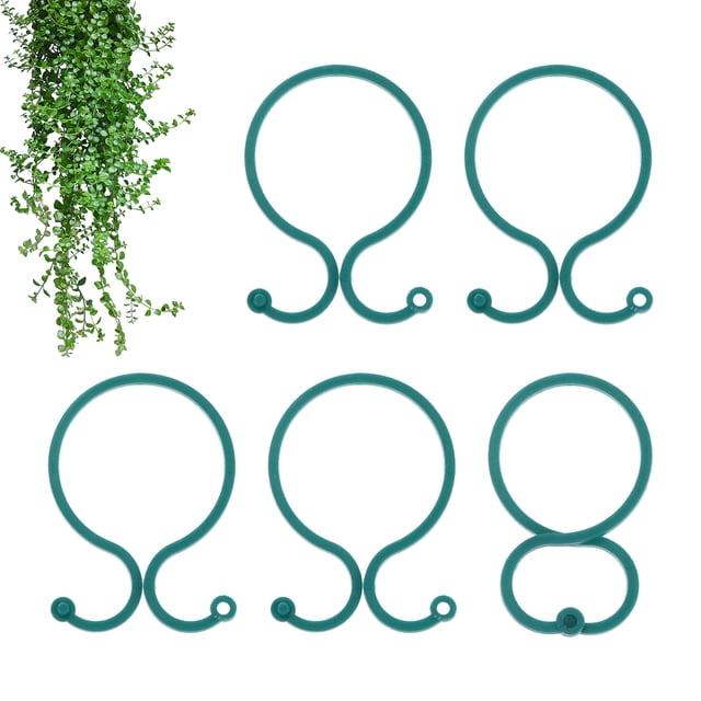 Uxcell 50-Pack Clips de Soporte para Plantas, 1.6" x 1.2" x 0.08" (L x W x H) Clips de Enredadera de Plástico