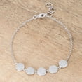 thumbnail image 3 of Precious Stars Silver, Gold or Rose Goldtone 0.8ct Cubic Zirconia Pave Disc Bracelet, 3 of 3