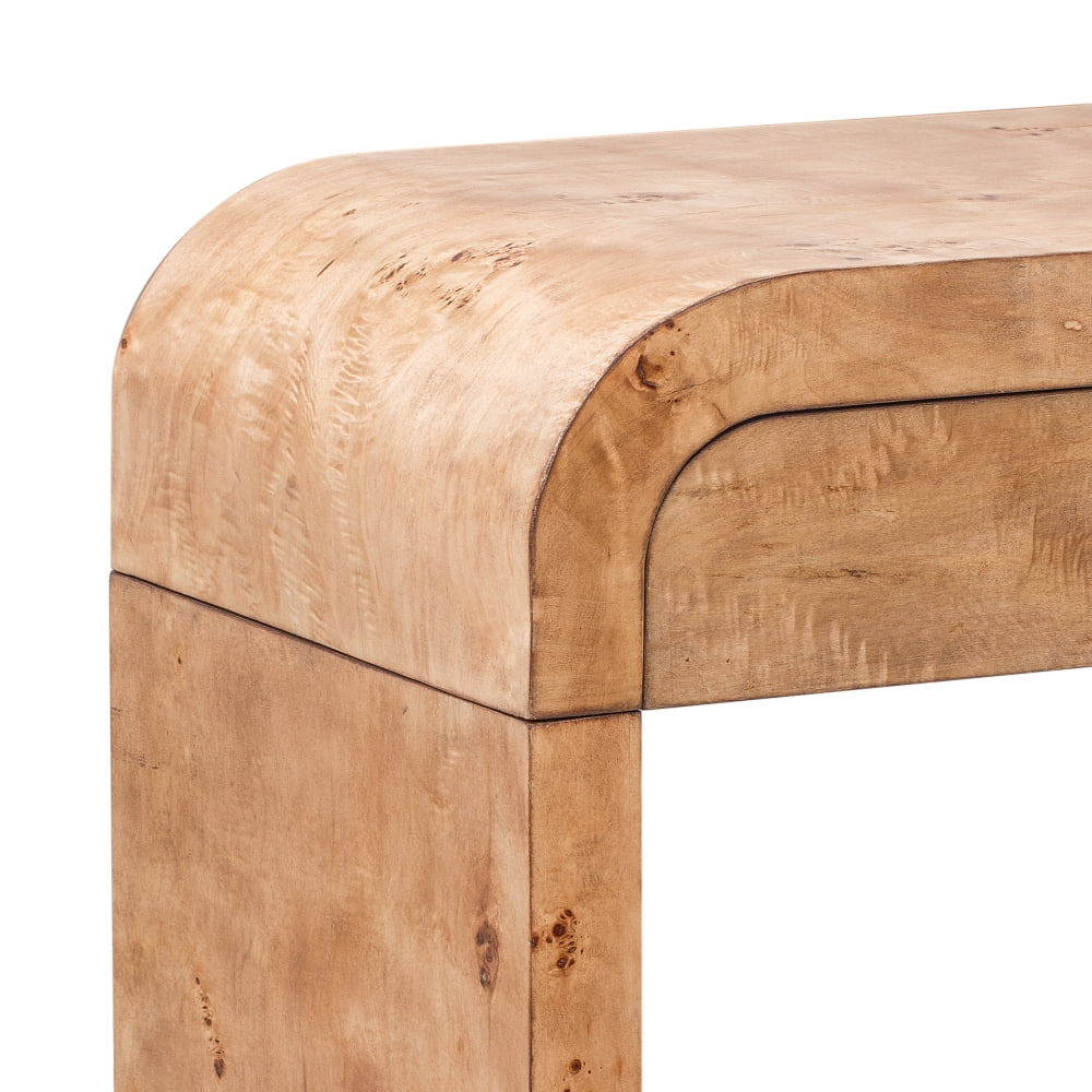 Modern Entryway Table with Burl Wood Veneer,Suitable for Entryway, Hallway, Living Room, Foyer, Corridor