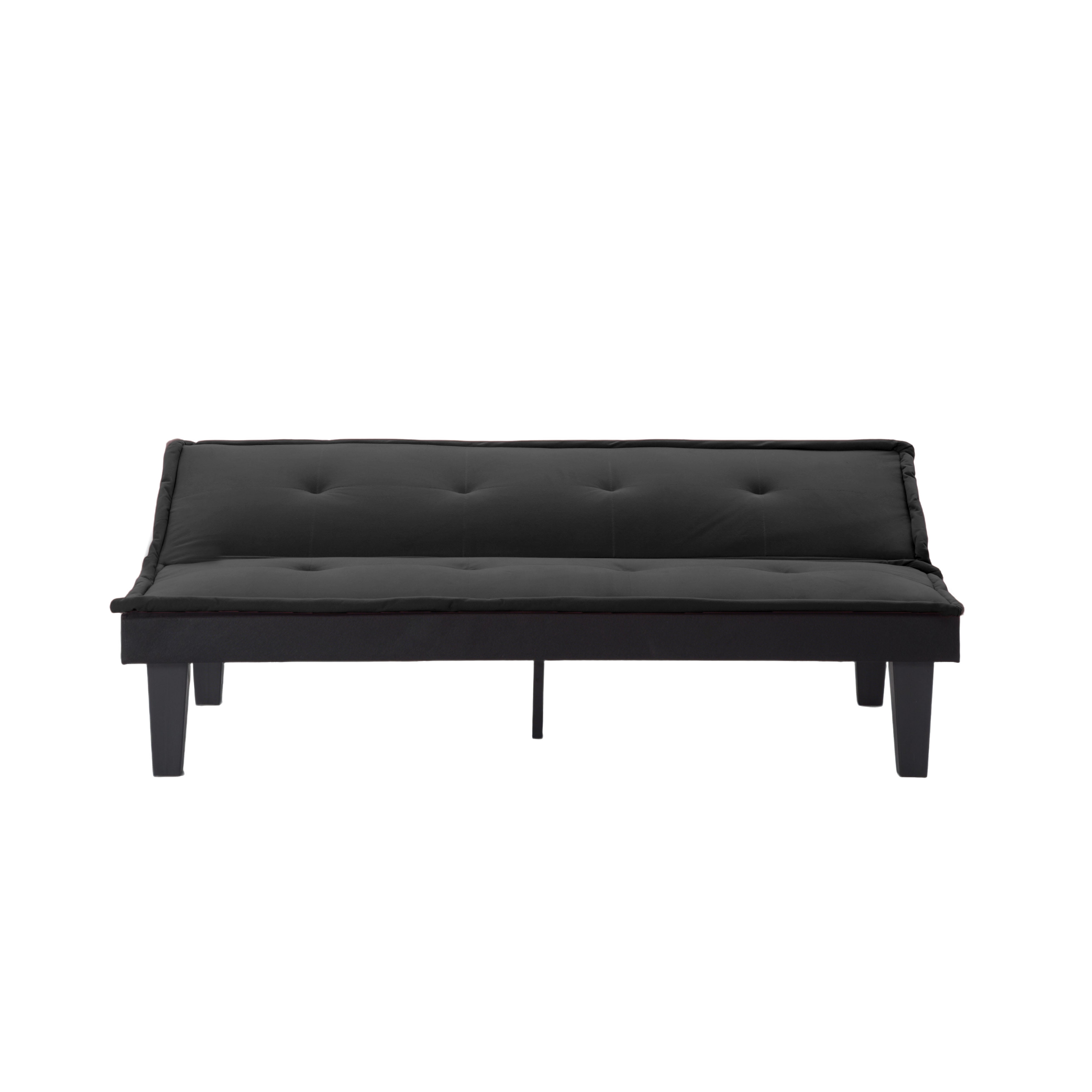Gewnee 62.99”Futon Sofa Bed,Loveseat Sleeper Sofa with 5-level Adjustment,Suitable for Apartments,Offices or Guest Rooms.Black