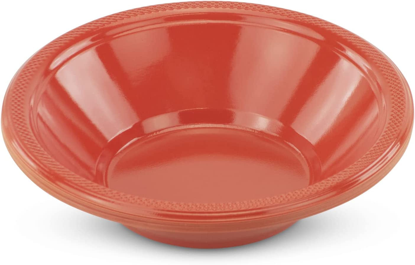 DecorRack 24 Small Plastic Bowls, 7 inch Disposable Party Bowls, Orange