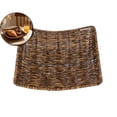 thumbnail image 1 of Imitation Wicker Bread Baskets, 8.8 x 8.8 Inch Square Bread Baskets for Serving Fast Food Baskets Fruit Baskets Gift Baskets for Breakfast, Snacks Home, Restaurant, Bakery Tabletop, Brown, 1 of 6