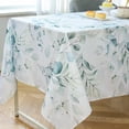 thumbnail image 2 of Tablecloth Indoor Outdoor Stain and Wrinkle Resistant Polyester Fabric Table Cloth Wipe Clean Decorative Table Cover for Dining Table, Buffet Party, Indoor and Outdoor Use, 2 of 6