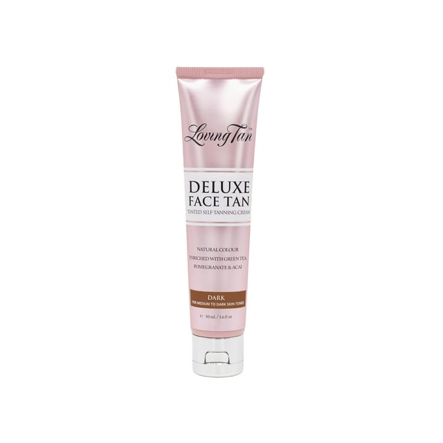 Autobronceador facial Loving Tan Deluxe Dark, 50 ml, libre de estrías