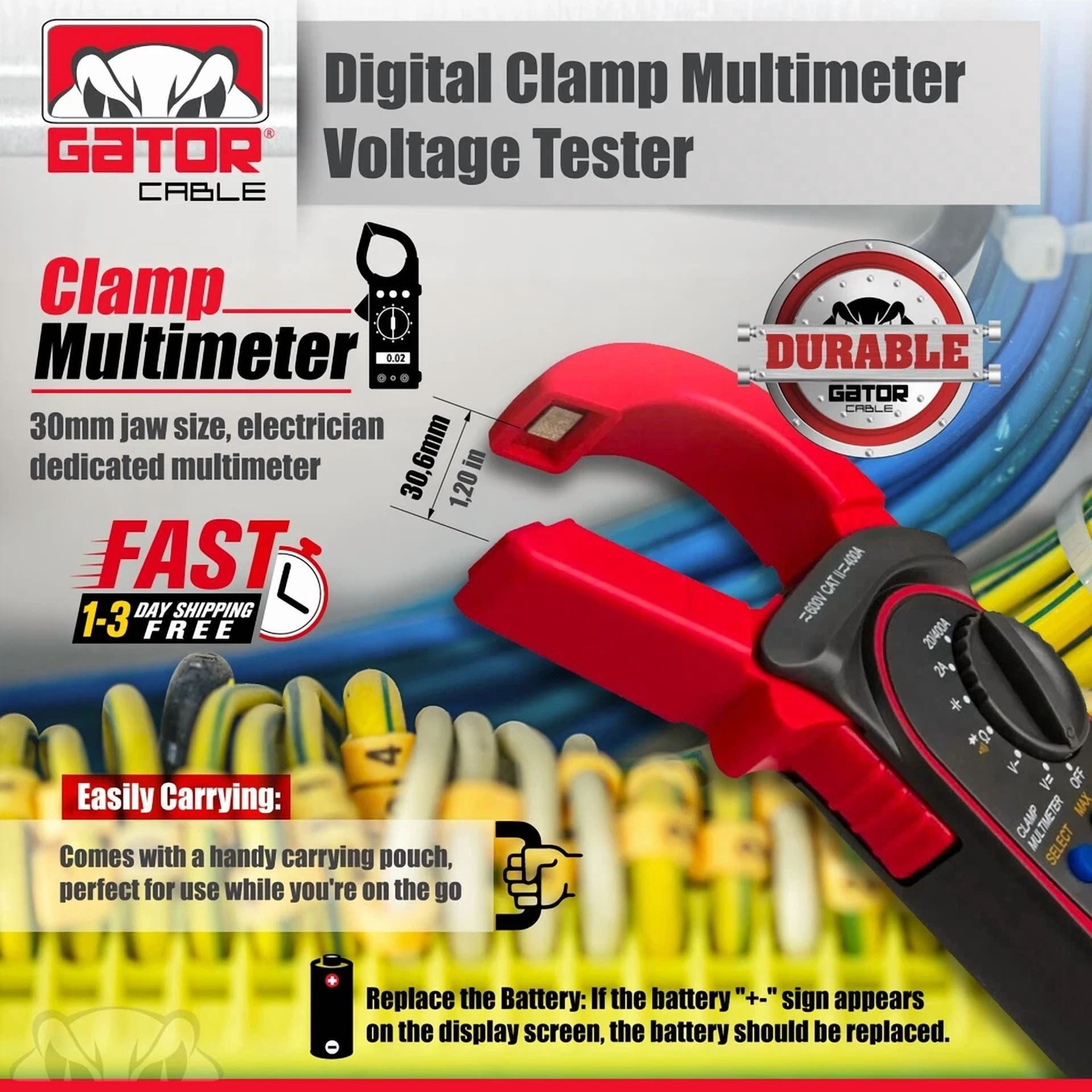 CIRCLE- Digital Multimeter Amp Clamp Ac Dc Voltmeter Ammeter Ohmmeter Volt Tester Meter