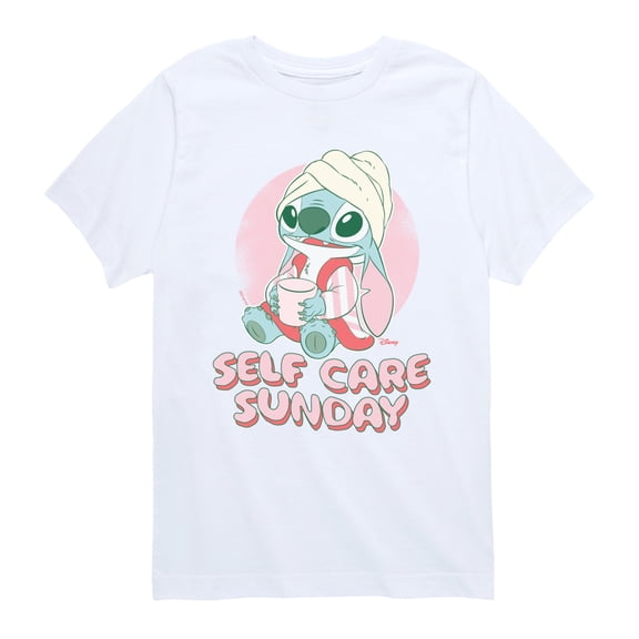 Disney - Stitch Self Care - Youth Short Sleeve Graphic T-Shirt