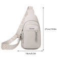 thumbnail image 2 of Bolso bandolera Bolso de pecho para mujer, bandolera de piel sintética con correa ajustable, monedero con cremallera para mujer, 2 of 6