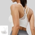 thumbnail image 2 of vdgthytj Sports Bras for Women Breathable Wireless Padded Underwear Supportive Crisscross Back Full Coverage Workout Bras(X-Large,White), 2 of 5