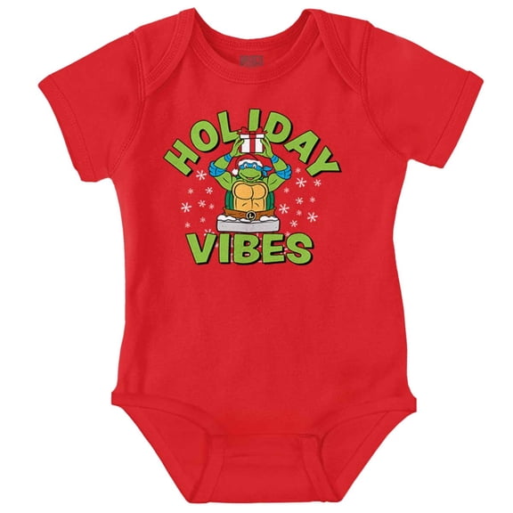 TMNT Christmas Holiday Vibes Cartoon Baby Romper Boys or Girls