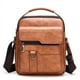 thumbnail image 1 of Bolso mensajero portátil de cuero para hombre | Bolsa de almacenamiento resistente al desgaste y resistente a arañazos con varios bolsillos con cremallera | Correa ajustable | Un paquete, 1 of 2