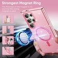 thumbnail image 4 of Glitter Magnetic Case for Galaxy S24 Ultra Case Clear Bling Sparkly Luxury Shockproof Slim Case Cover for Samsung Galaxy S24 Ultra 6.8"- Pink, 4 of 14
