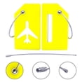 thumbnail image 2 of Etiqueta de equipaje Ovener de silicona, paquete de 5 unidades con nombre y tarjeta de identificación, amarilla, 2 of 6