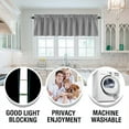 thumbnail image 3 of Washranp 2Pcs Windows Valance,Solid Color Thermal Insulated Blackout Rod Pocket Short Curtain Toppers Valance for Kitchen Bathroom, 3 of 3
