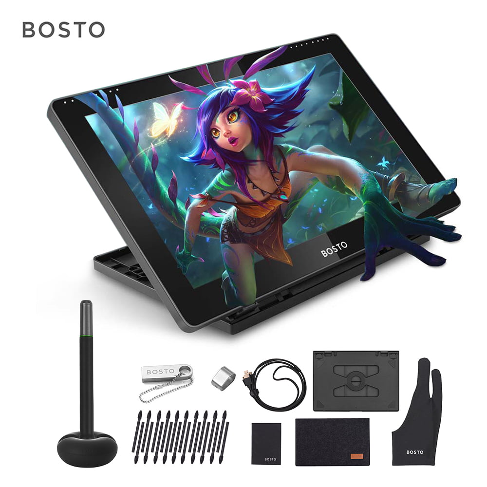 BOSTO 15.6" Graphics Tablet Display 8192 Level Active Board USB With Stylus Pen 