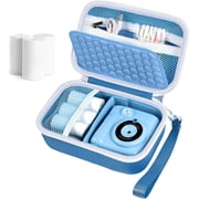 Universal Kids Instant Print Digital Camera Case for ESOXOFFORE, Cameras Holder with 3 Rolls of Printing Paper- Blue(Box Only)