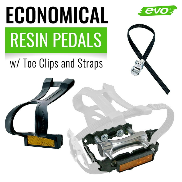 Wellgo resin pedals with clip & strap sale