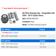 thumbnail image 2 of Filter Housing Cap - Compatible with 2009 - 2015 Toyota Venza 2010 2011 2012 2013 2014, 2 of 2