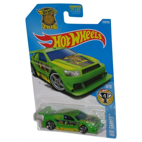 Hot Wheels HW Games 9/10 (2016) Green Amazoom Toy Car 239/250