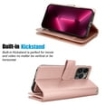 thumbnail image 3 of Wallet Case for iPhone 16 Pro Max Wallet Case 6.9" 5G (2024), [9 Card Slots] Luxury PU Leather Credit Holder Carrying Folio Flip [Detachable] Kickstand Magnetic Phone Cover & Lanyard [Rose Gold], 3 of 5