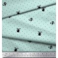 thumbnail image 2 of Soimoi Green Rayon Fabric Gift Box & Bell Dots Decor Fabric Printed Yard 56 Inch Wide, 2 of 3