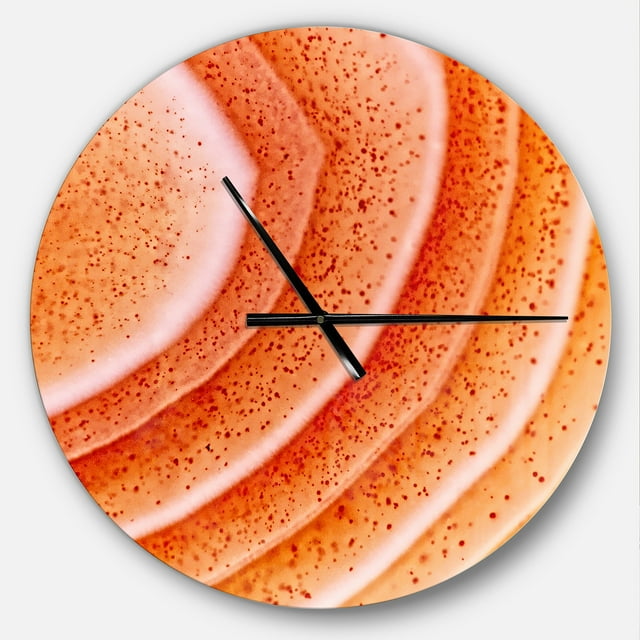 DesignArt Kazakhstan Rouge agate macro Grande Horloge Murale
