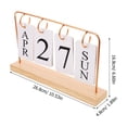 thumbnail image 5 of OUNONA Flip Design Retro Calendar Perpetual Desk Calendar Rose Wood Daily Use 1Pack, 5 of 6