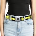 thumbnail image 5 of Buckle-Down Belt, Seatbelt Buckle Belt, Caution Biohazard Black Yellow, 30 to 44 Inches, 5 of 9