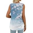 thumbnail image 4 of Cagogo Ladies Pleated Tank Tops Under $10 Sleeveless Flowy Workout Yoga Athletic Camis Tshirts Loose Fitting Floral Printed V Neck Boho Tanks Outfits Gifts for Mom, 4 of 6