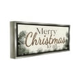 thumbnail image 4 of Stupell Industries Woodland Christmas Typography Holiday Painting Gray Floater Framed Canvas Art Print Wall Art, 25 x 11, 4 of 10